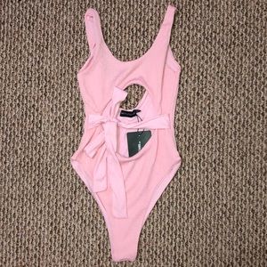 NWT Baby pink cut-out one-piece